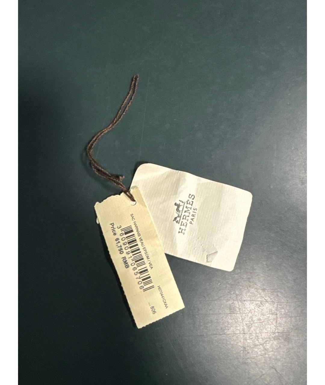 HERMES Оранжевая кожаная сумка с короткими ручками, фото 6