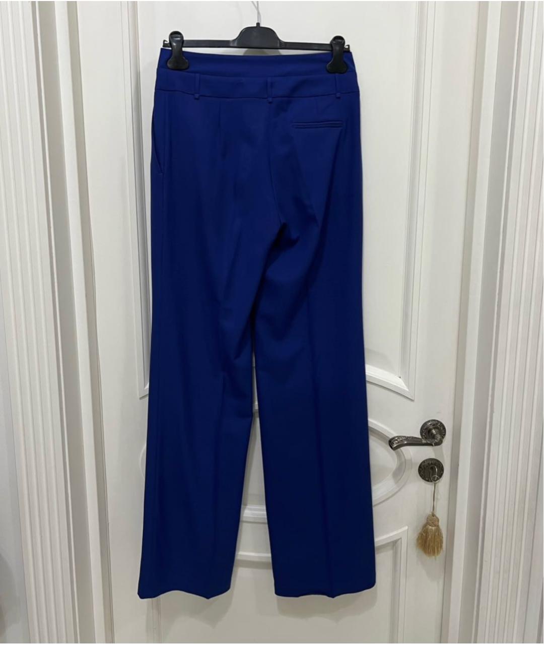 LIU JO Синие полиэстеровые брюки широкие, фото 4