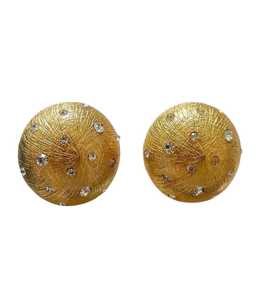 CHRISTIAN DIOR Золотые металлические серьги, фото 1