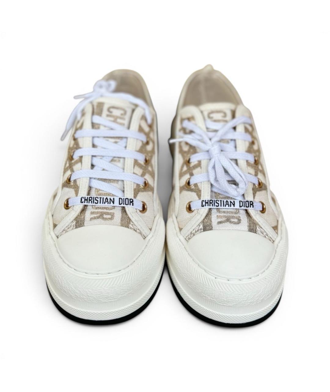 CHRISTIAN DIOR Белые текстильные кеды, фото 2