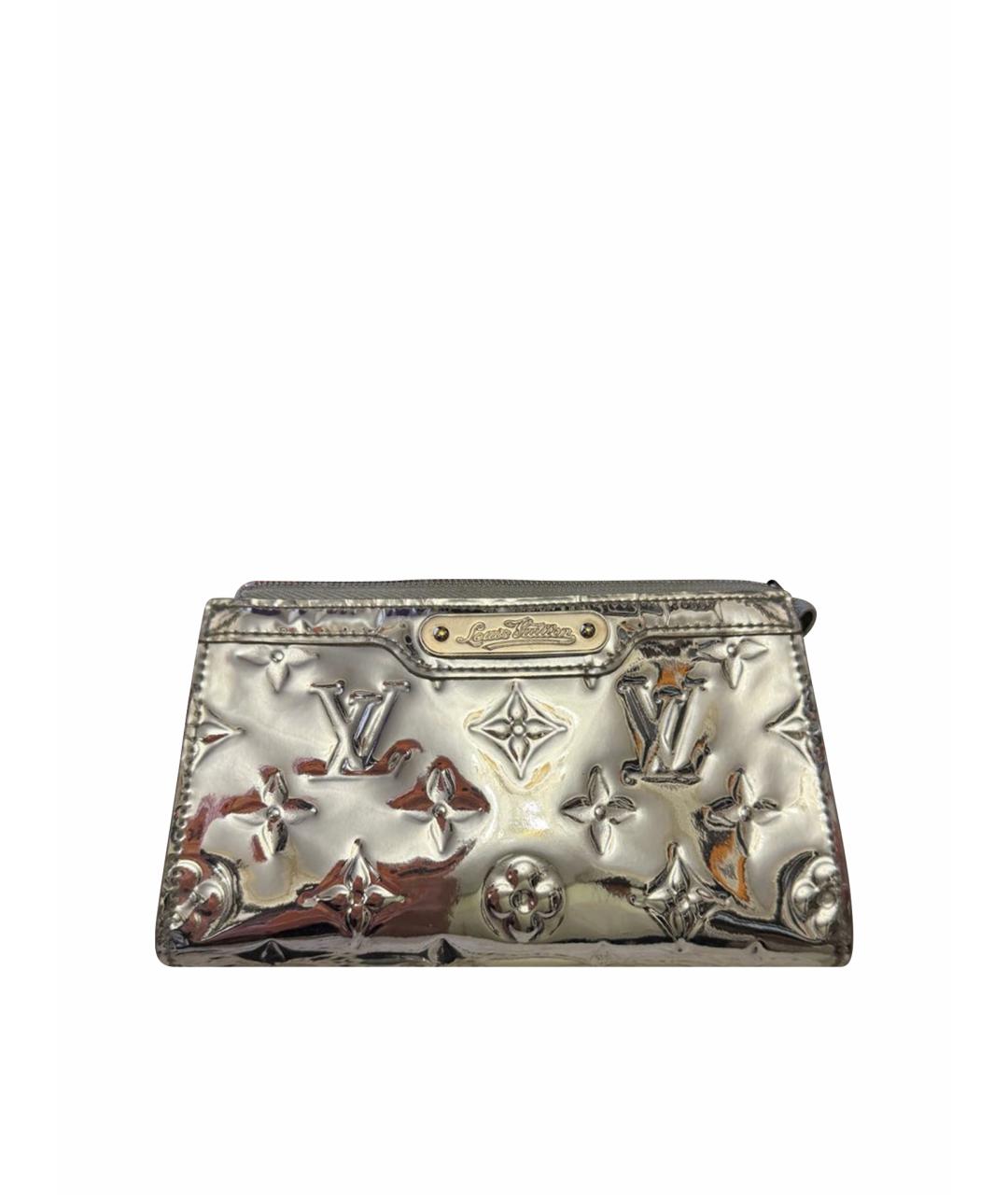 LOUIS VUITTON Серебряная кожаная косметичка, фото 1