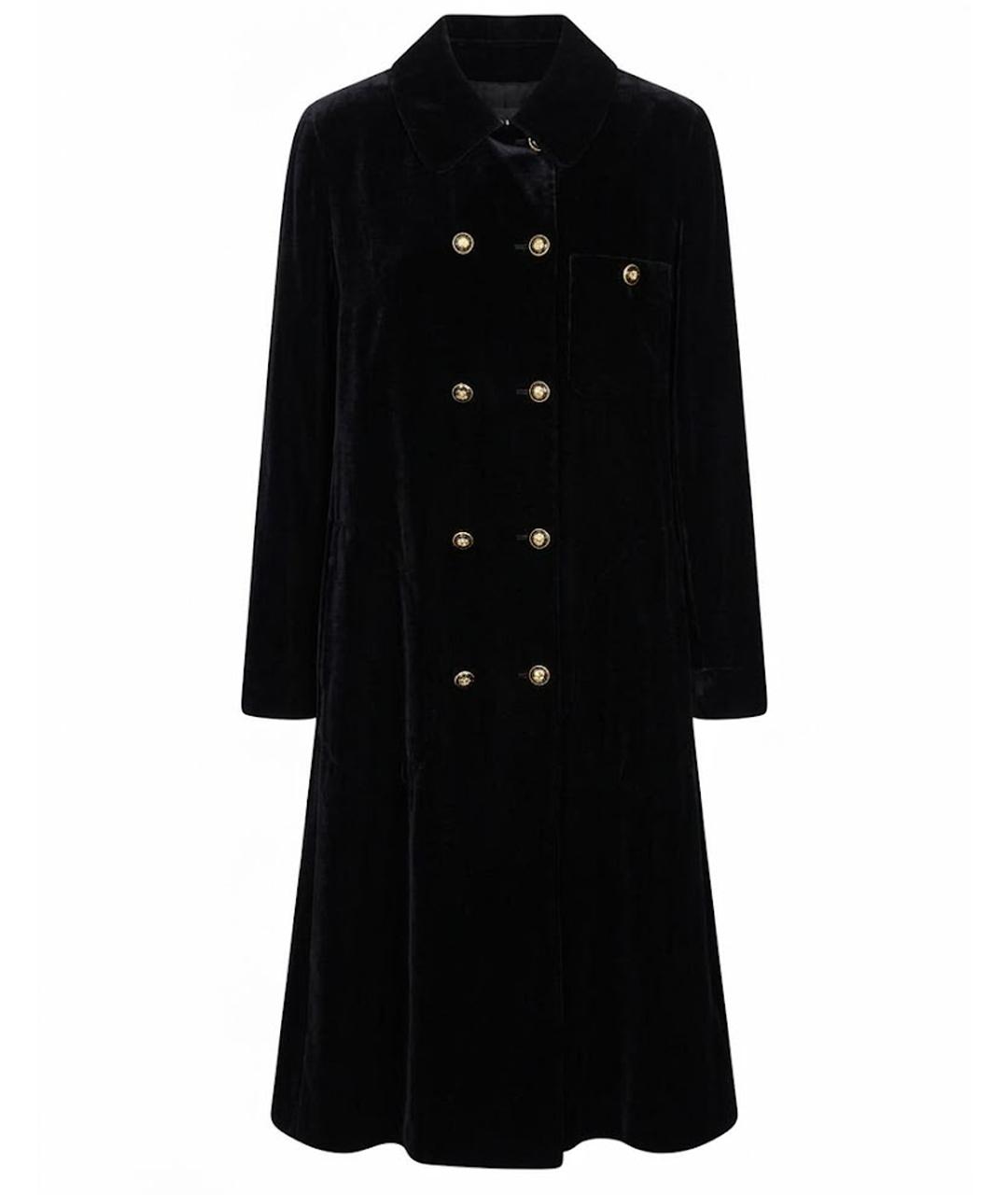 CHANEL Черный бархатный тренч/плащ, фото 1