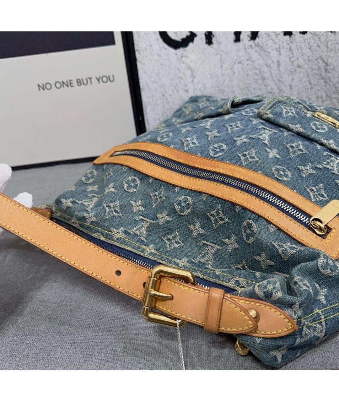 LOUIS VUITTON Голубая сумка тоут, фото 4
