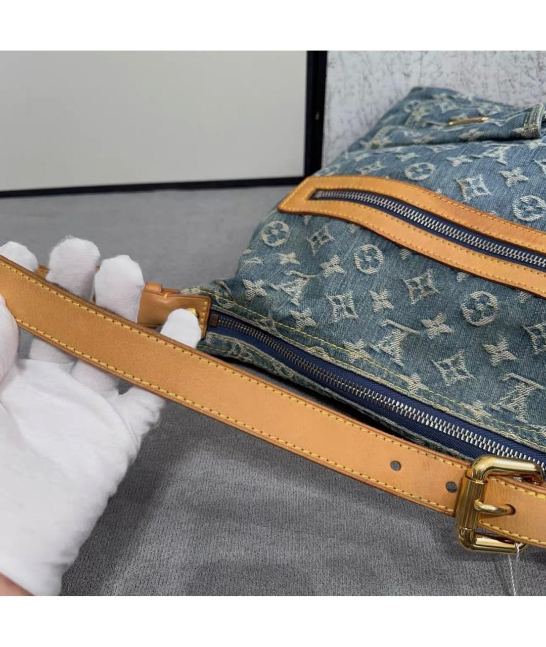 LOUIS VUITTON Голубая сумка тоут, фото 5