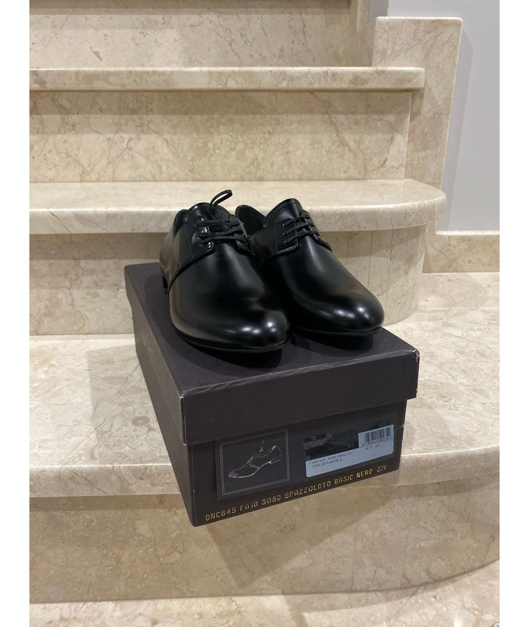 PRADA Черные кожаные брогги и оксфорды, фото 5