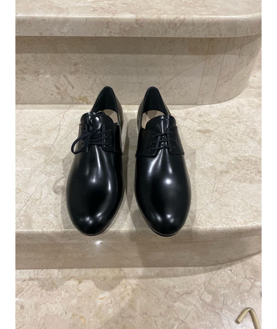 PRADA Черные кожаные брогги и оксфорды, фото 2