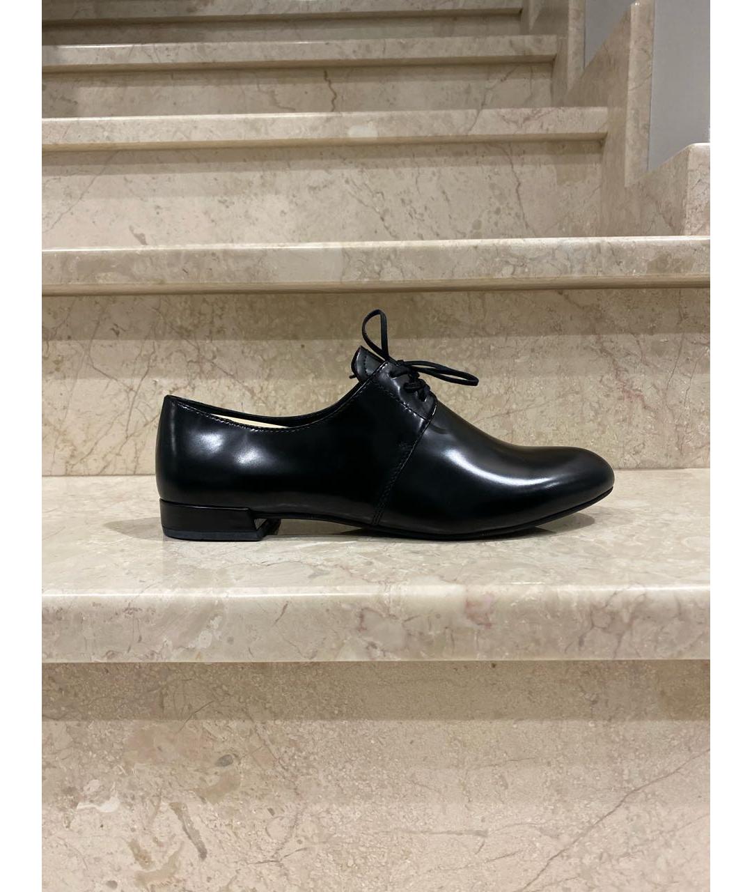 PRADA Черные кожаные брогги и оксфорды, фото 9