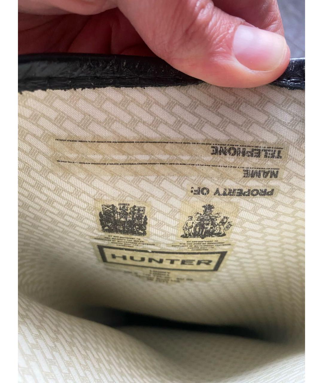 HUNTER Черные резиновые сапоги, фото 3