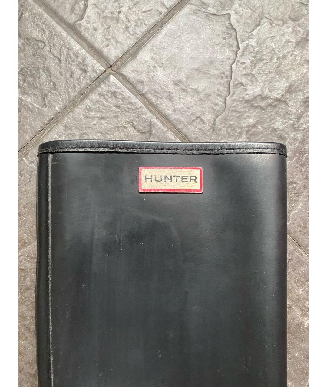 HUNTER Черные резиновые сапоги, фото 2