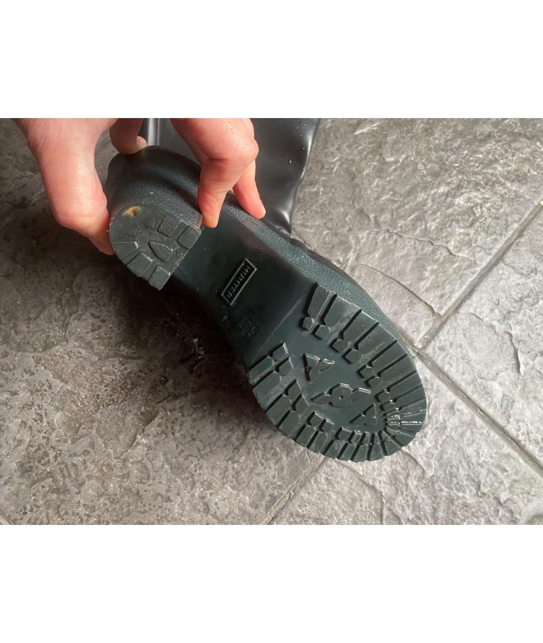 HUNTER Черные резиновые сапоги, фото 4