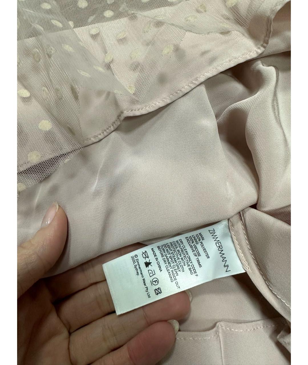 ZIMMERMANN Розовое коктейльное платье, фото 7