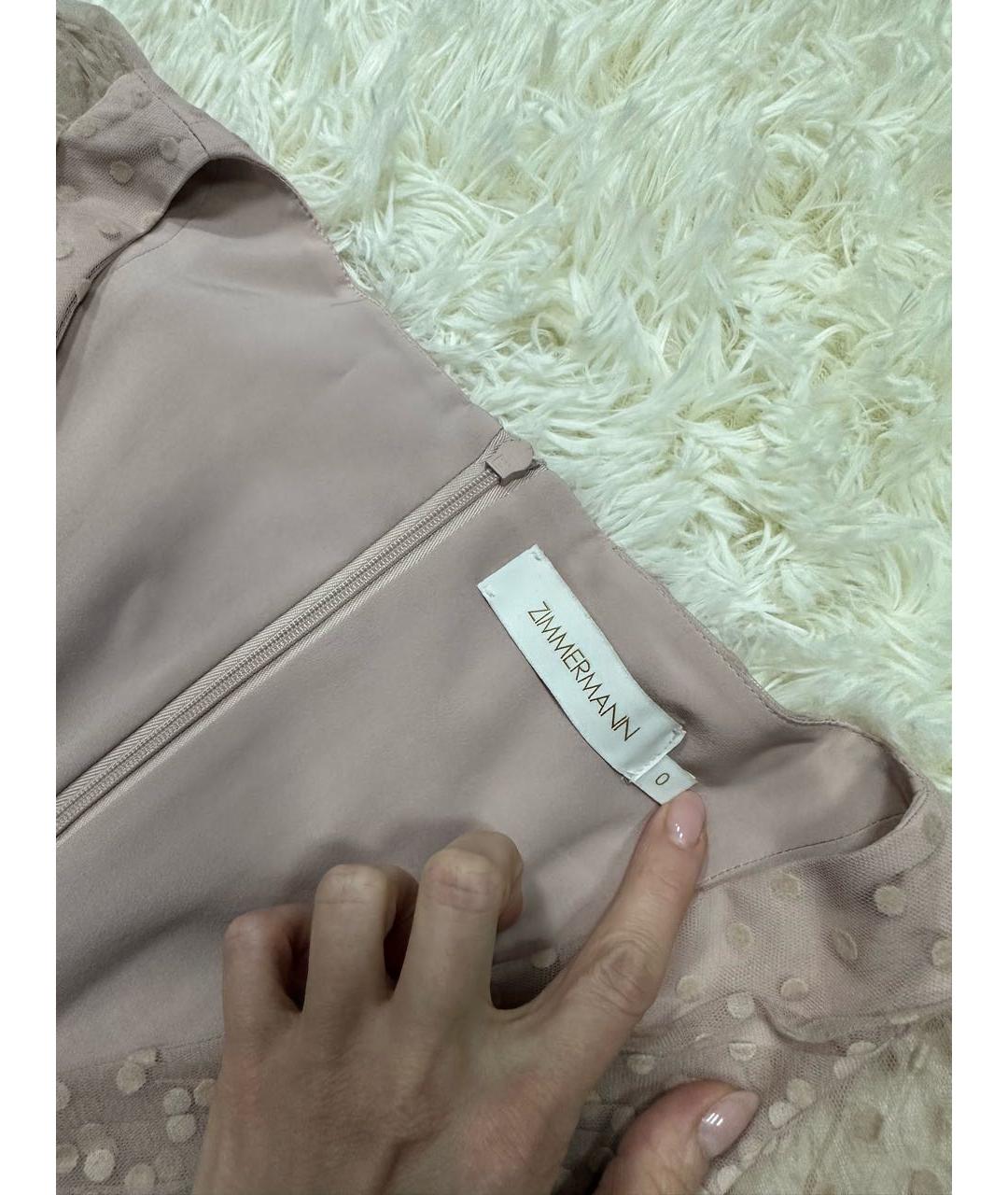 ZIMMERMANN Розовое коктейльное платье, фото 5