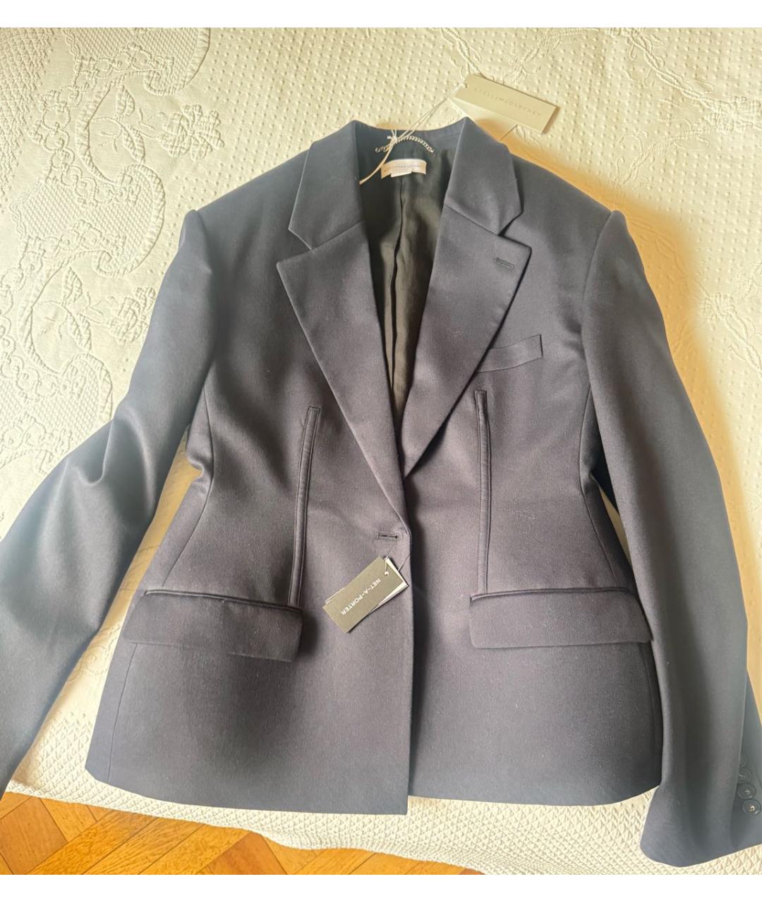 STELLA MCCARTNEY Темно-синий шерстяной жакет/пиджак, фото 3