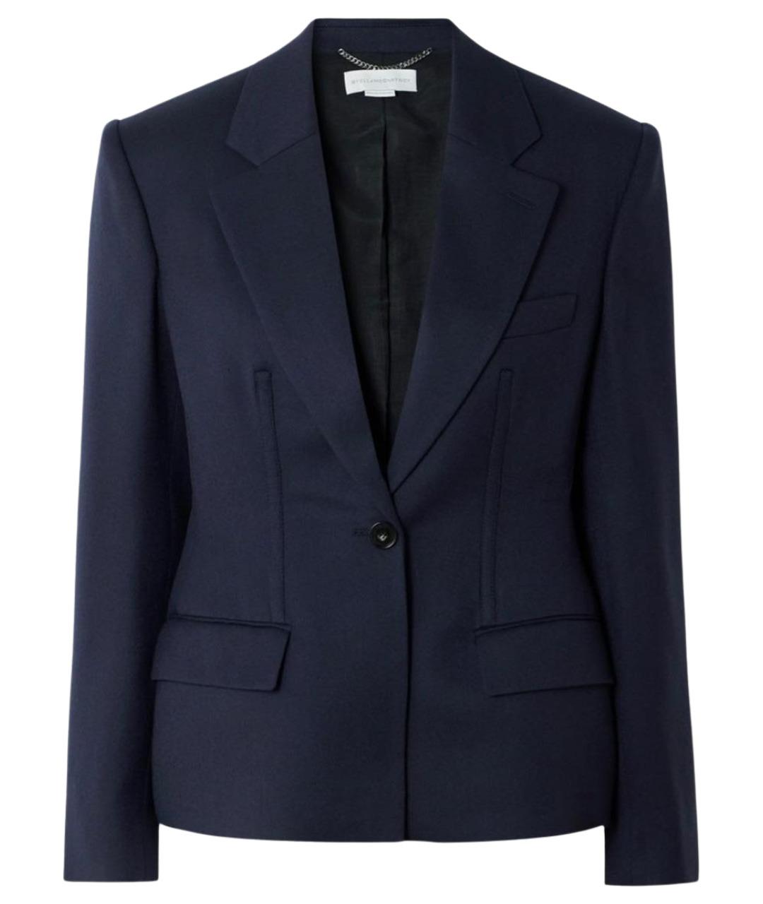STELLA MCCARTNEY Темно-синий шерстяной жакет/пиджак, фото 1