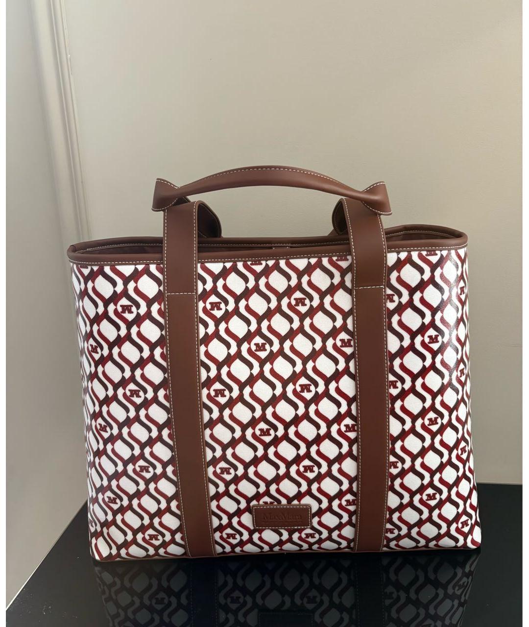 MAX MARA Бордовая сумка тоут, фото 4