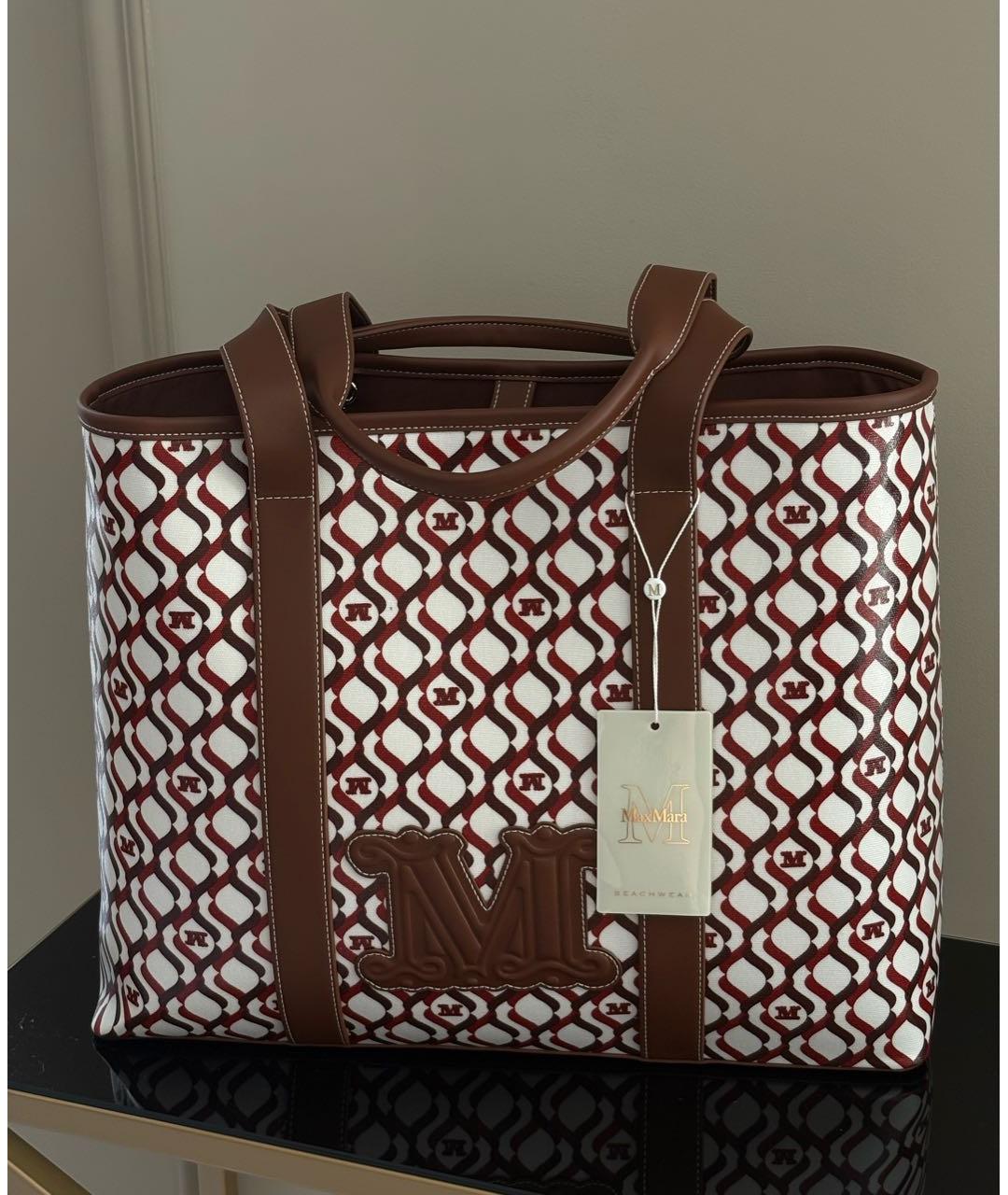 MAX MARA Бордовая сумка тоут, фото 2