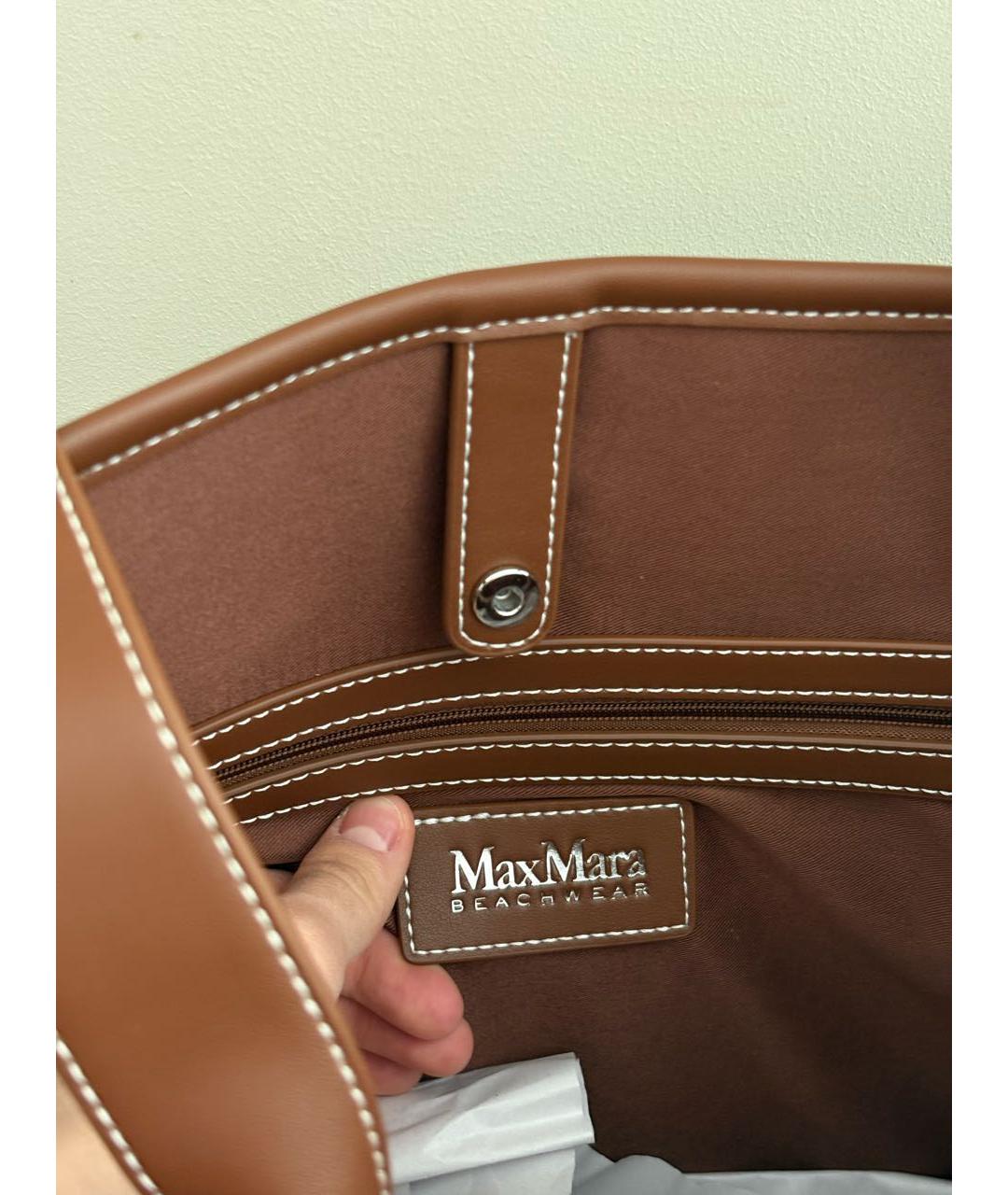 MAX MARA Бордовая сумка тоут, фото 6