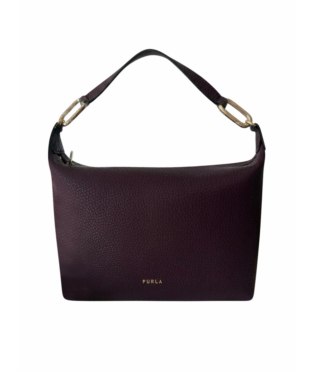 FURLA Фиолетовая кожаная сумка через плечо, фото 1