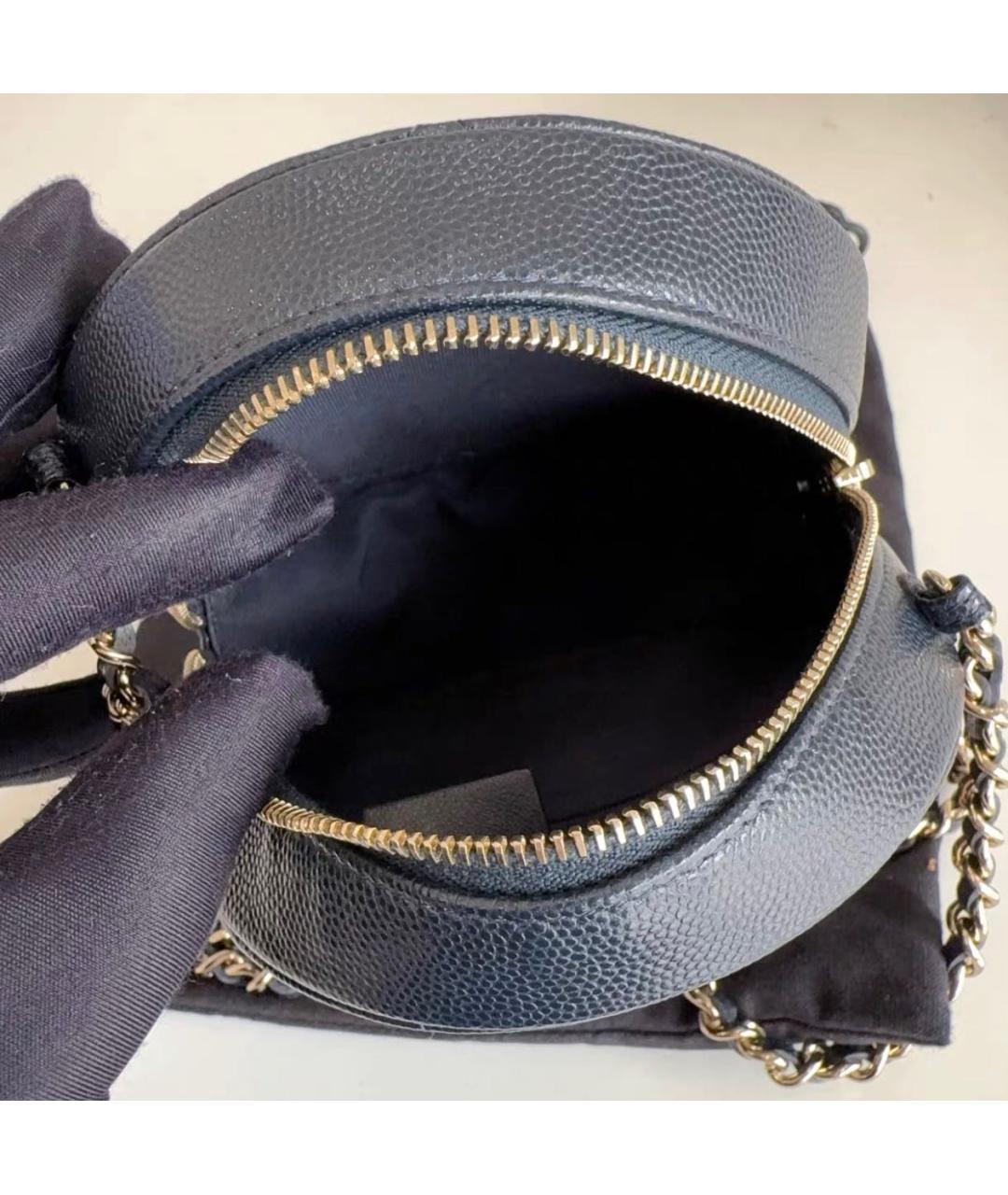 CHANEL Черная кожаная сумка через плечо, фото 8