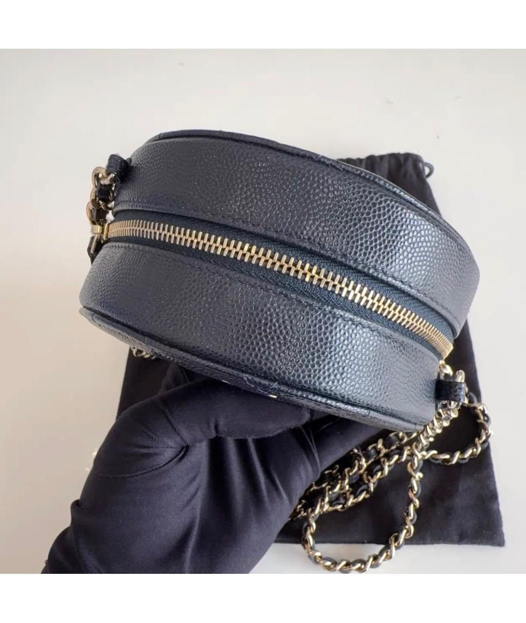 CHANEL Черная кожаная сумка через плечо, фото 7
