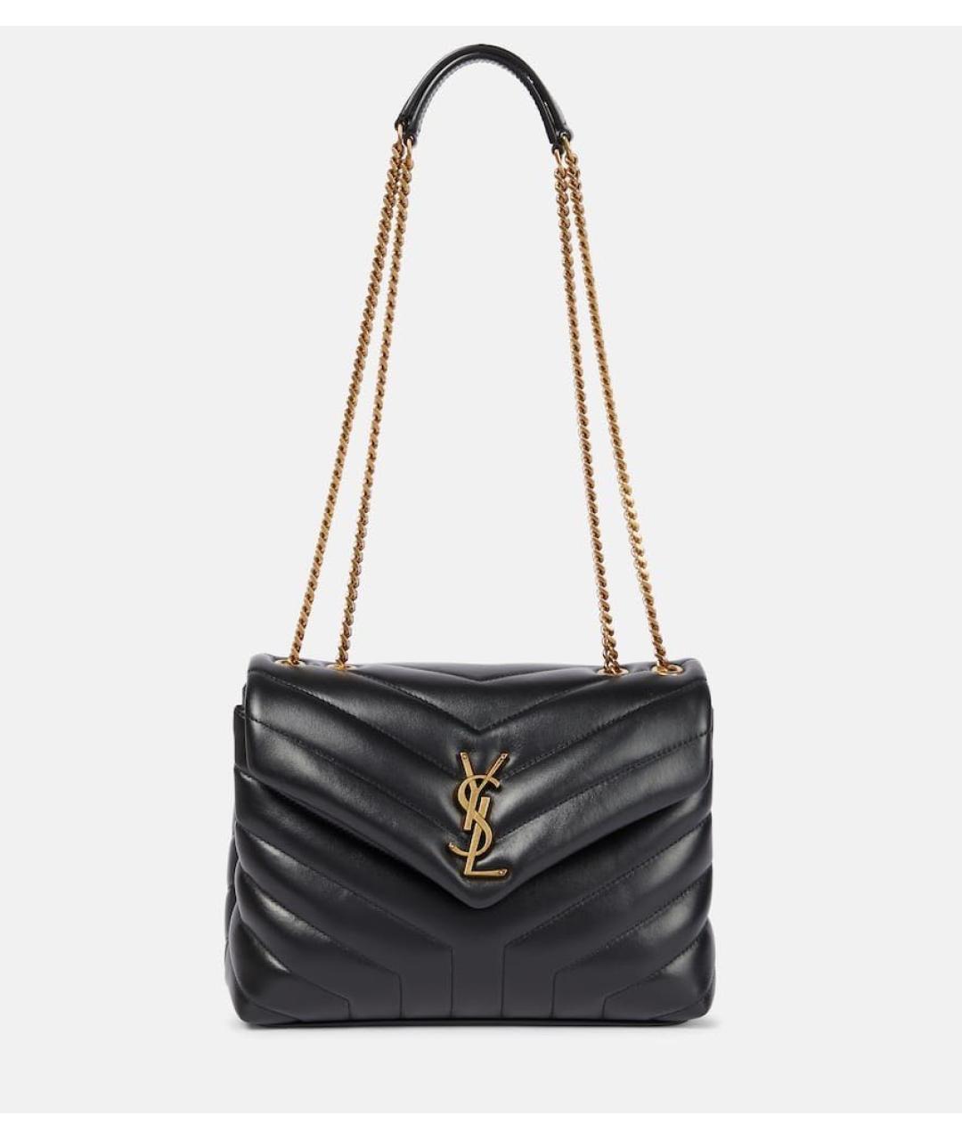 SAINT LAURENT Черная кожаная сумка тоут, фото 8