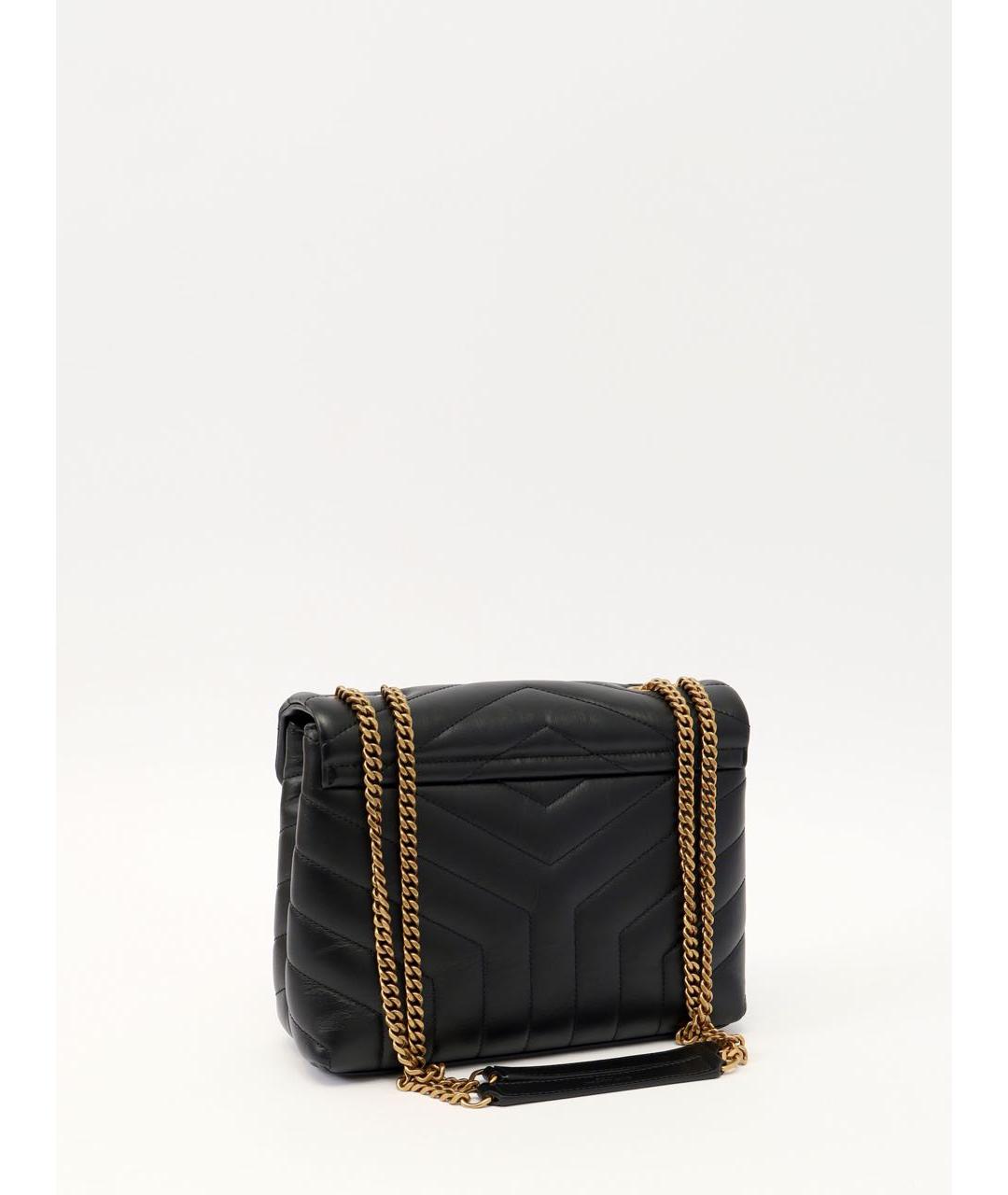 SAINT LAURENT Черная кожаная сумка тоут, фото 2