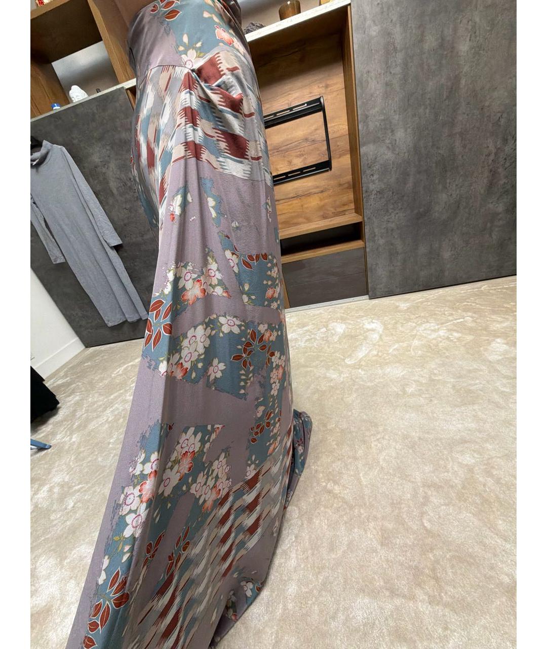 KENZO Мульти шелковая юбка макси, фото 5