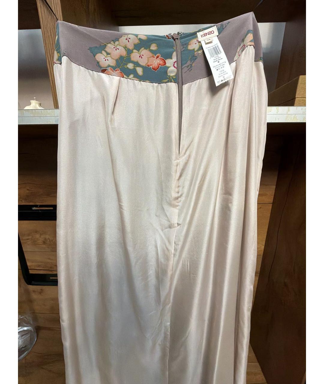 KENZO Мульти шелковая юбка макси, фото 3