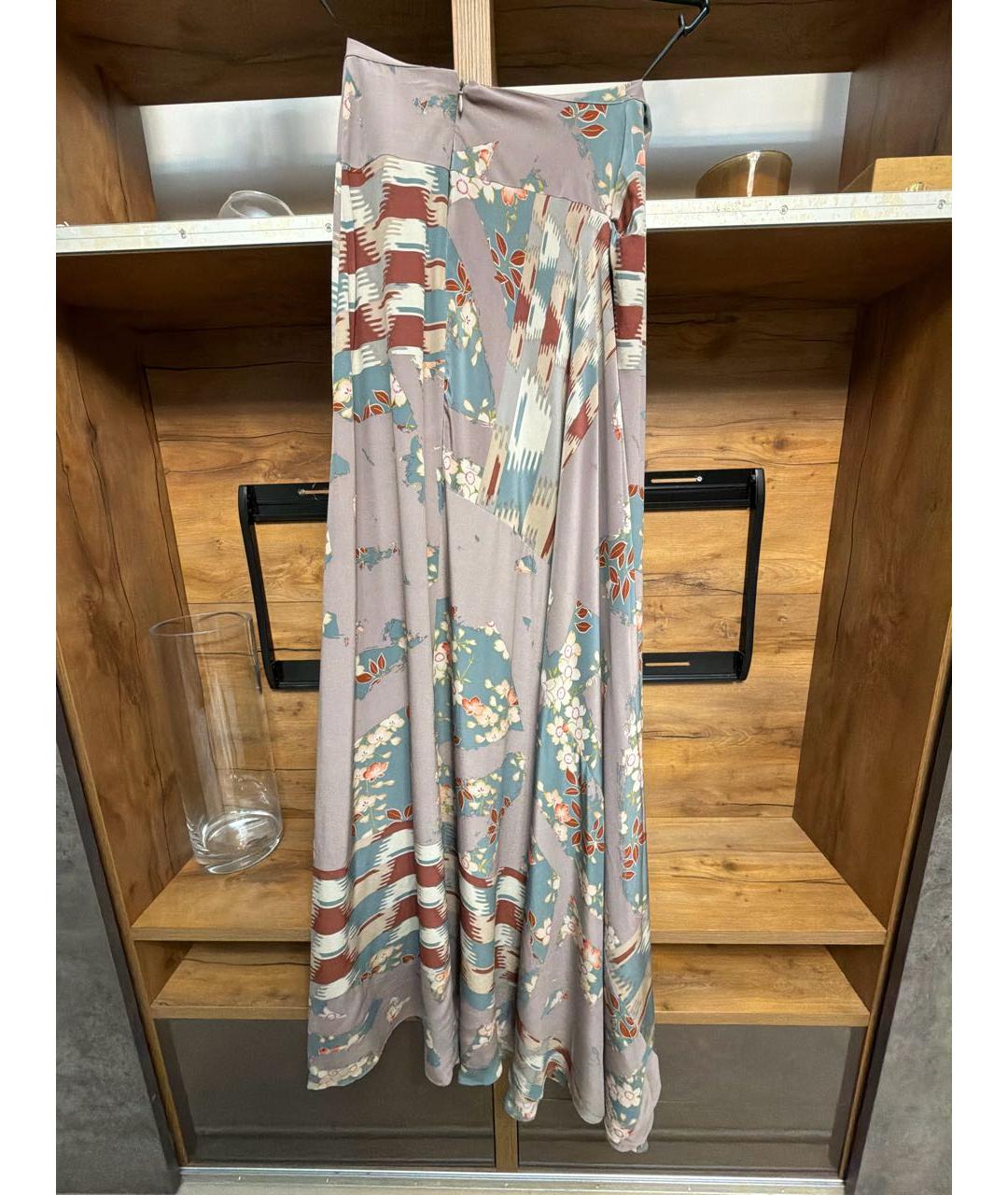 KENZO Мульти шелковая юбка макси, фото 2