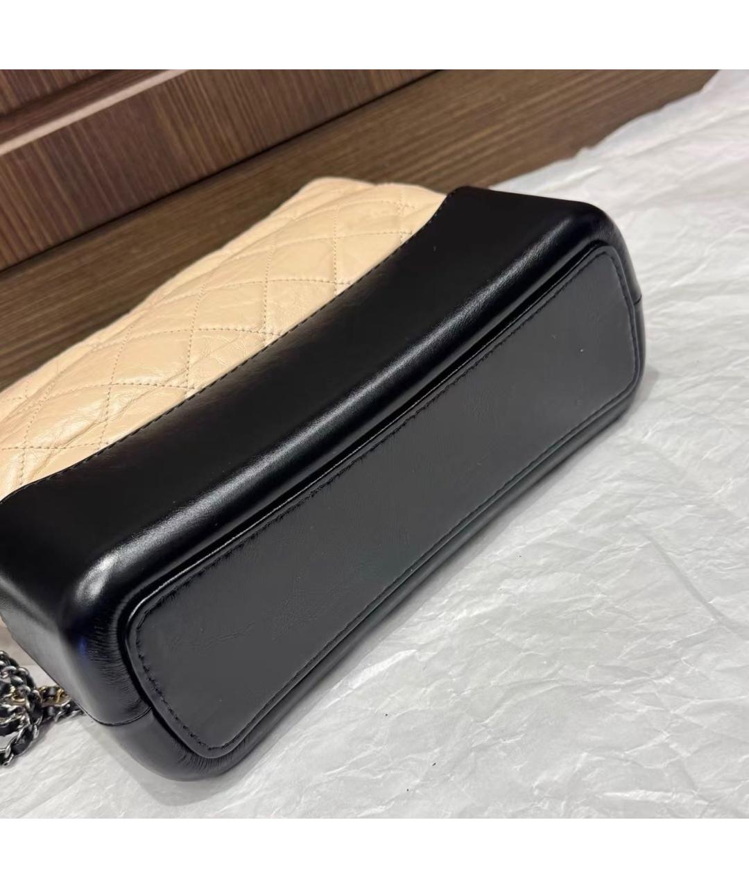 CHANEL Бежевая кожаная сумка через плечо, фото 5