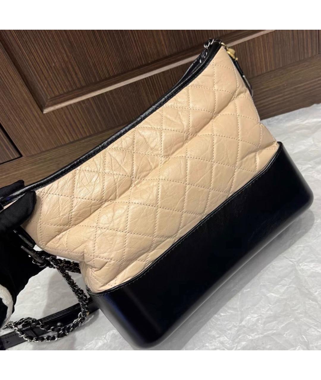 CHANEL Бежевая кожаная сумка через плечо, фото 6