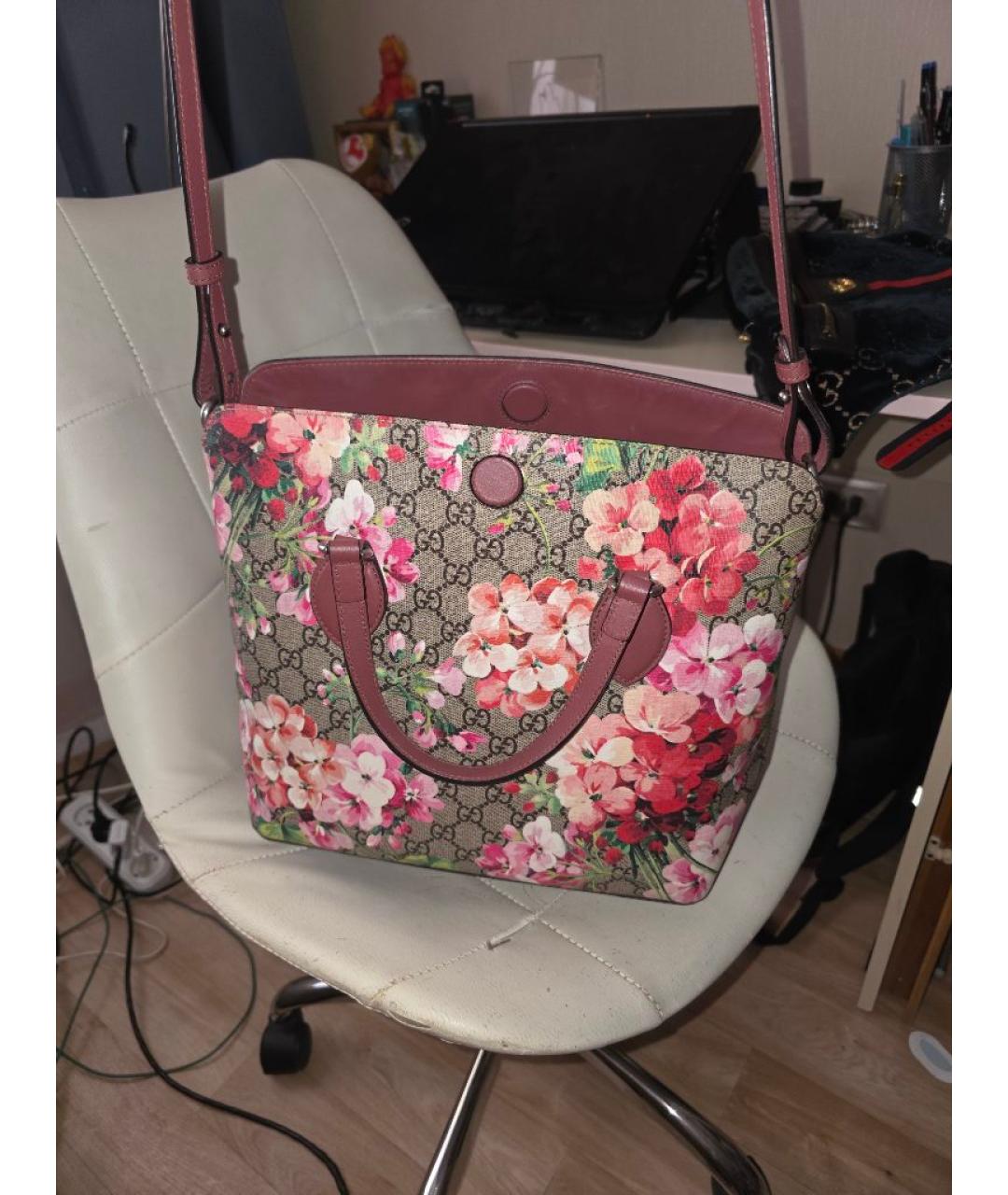 GUCCI Розовая сумка с короткими ручками, фото 5