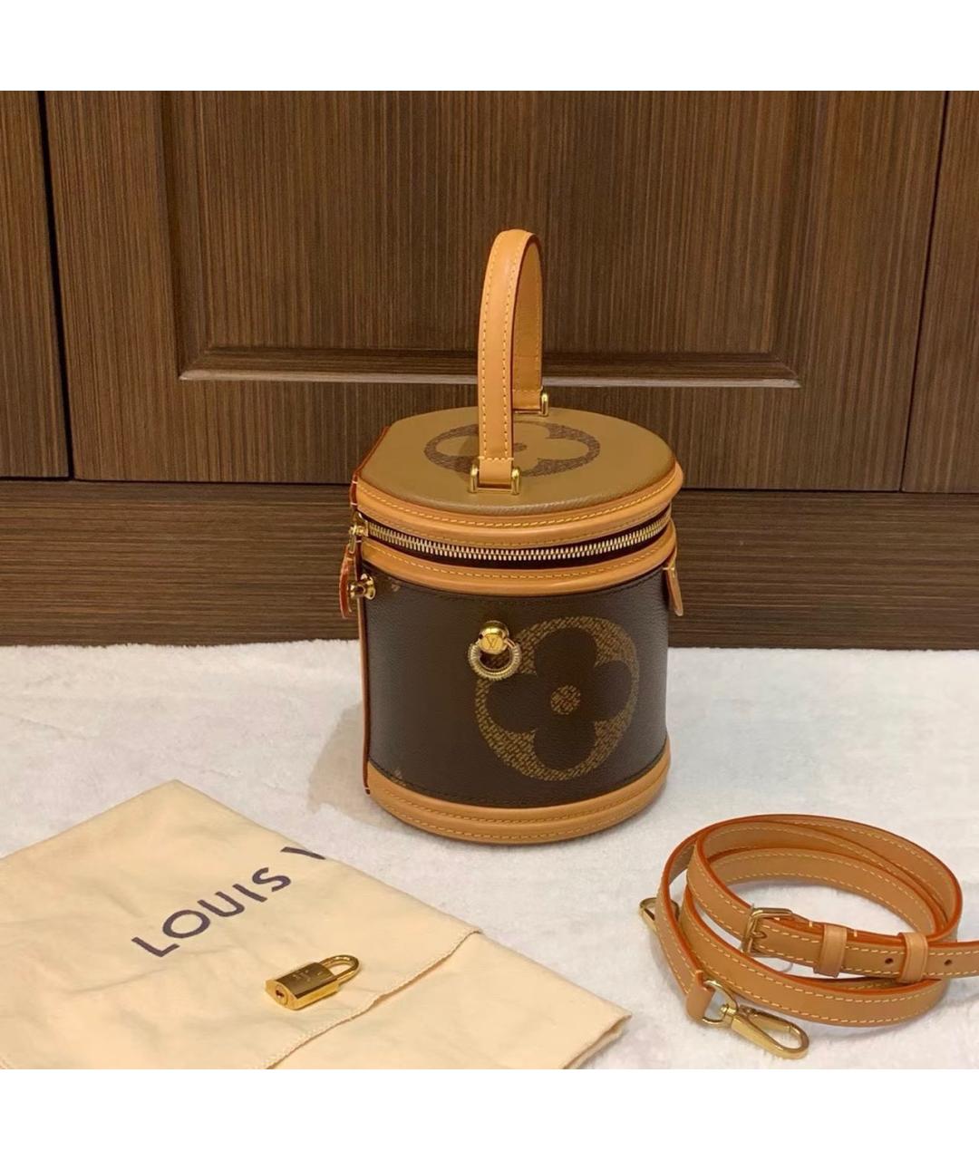 LOUIS VUITTON Коричневая кожаная сумка с короткими ручками, фото 2