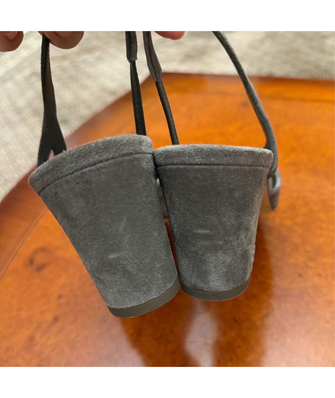 CHANEL Серые замшевые туфли, фото 4