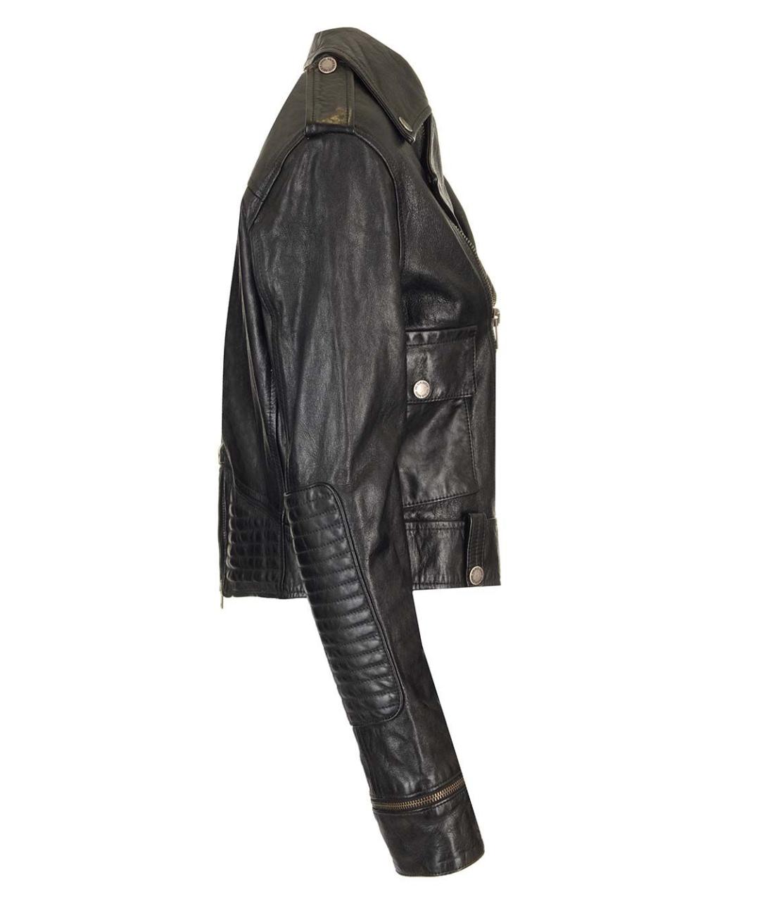 GOLDEN GOOSE DELUXE BRAND Черная кожаная куртка, фото 3