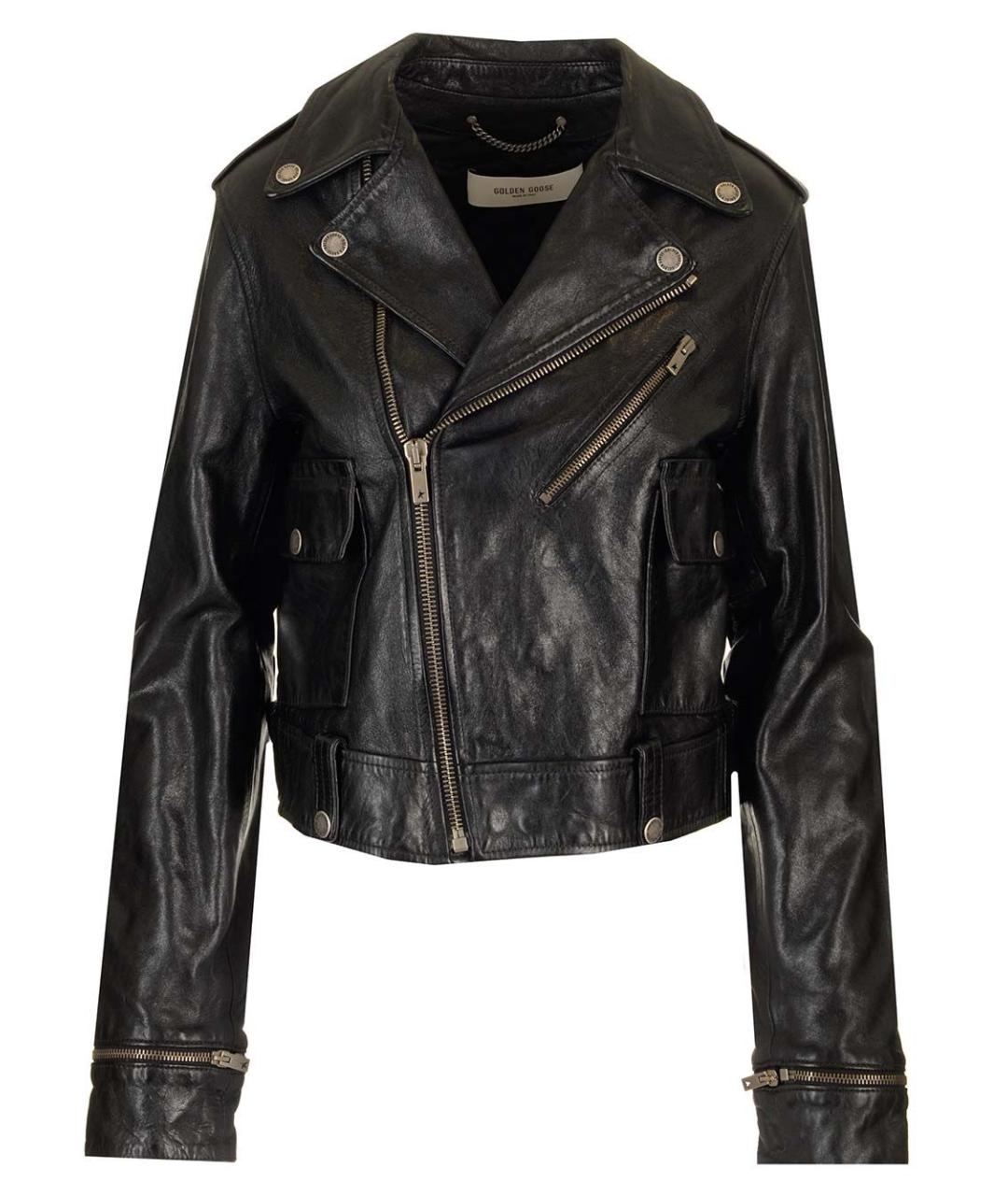 GOLDEN GOOSE DELUXE BRAND Черная кожаная куртка, фото 1