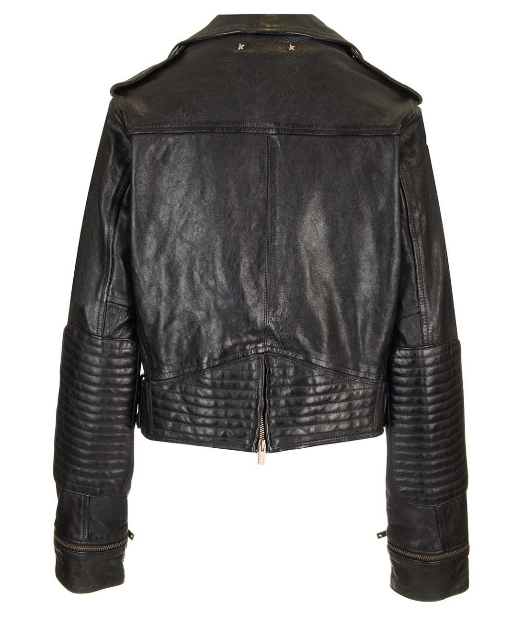 GOLDEN GOOSE DELUXE BRAND Черная кожаная куртка, фото 2