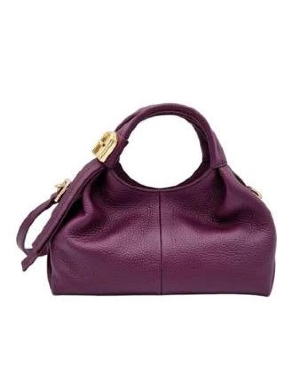 FURLA Фиолетовая кожаная сумка через плечо, фото 8
