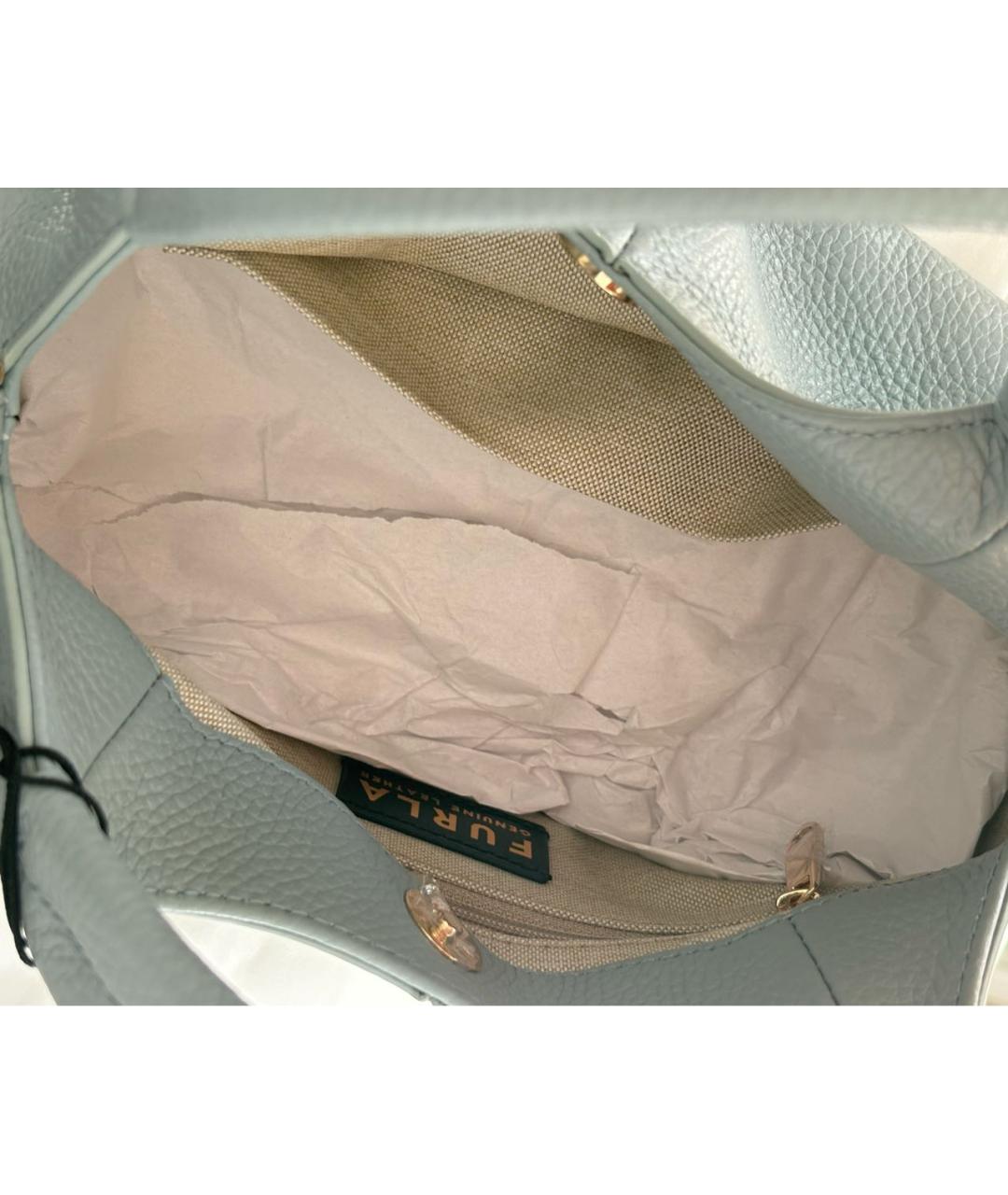 FURLA Фиолетовая кожаная сумка через плечо, фото 3