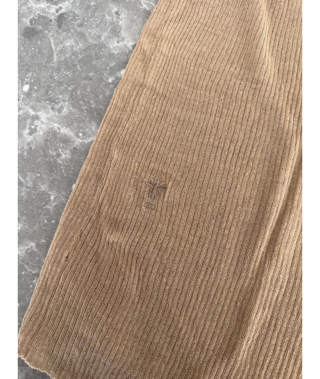 CHRISTIAN DIOR Бежевая льняная майка, фото 3