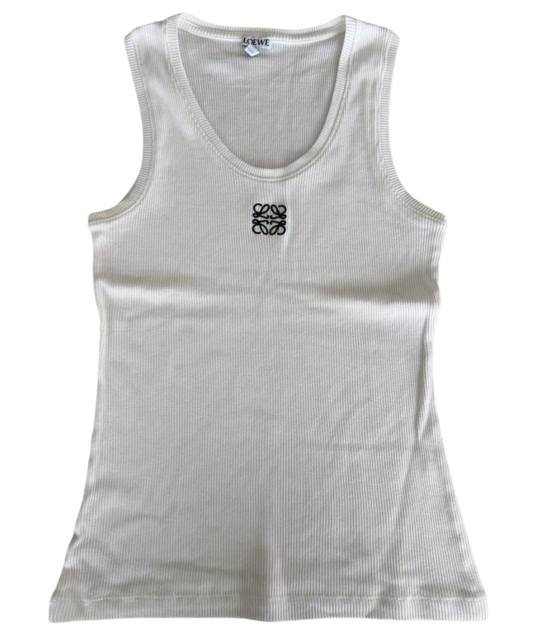 LOEWE Белая хлопковая майка, фото 1