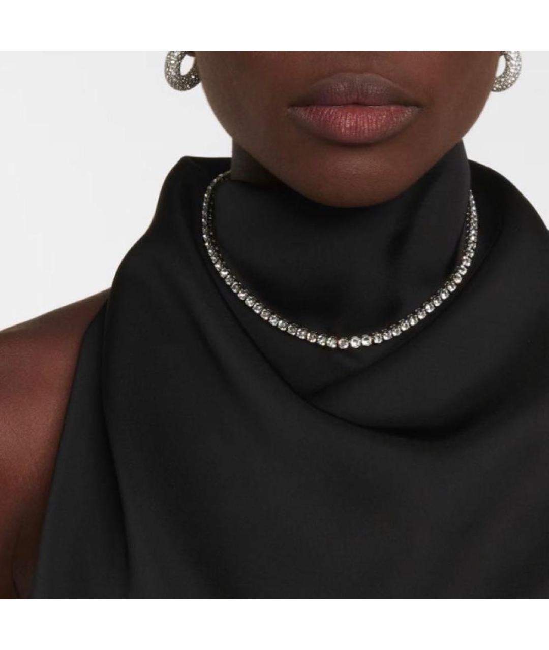 Amina Muaddi Серебрянный чокер, фото 3