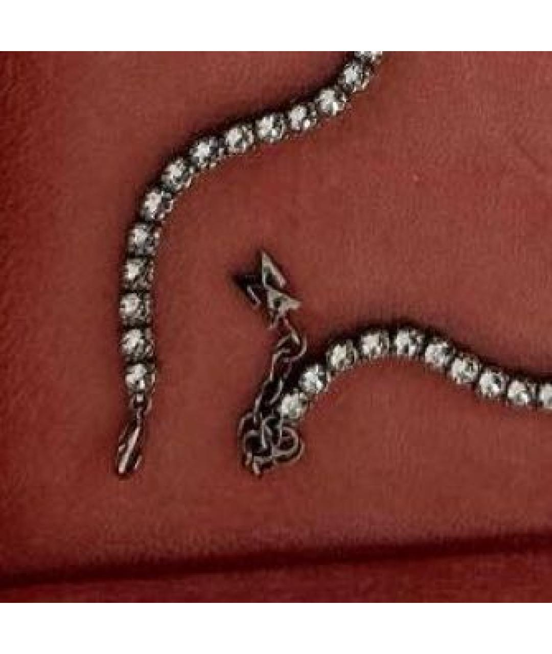 Amina Muaddi Серебрянный чокер, фото 4