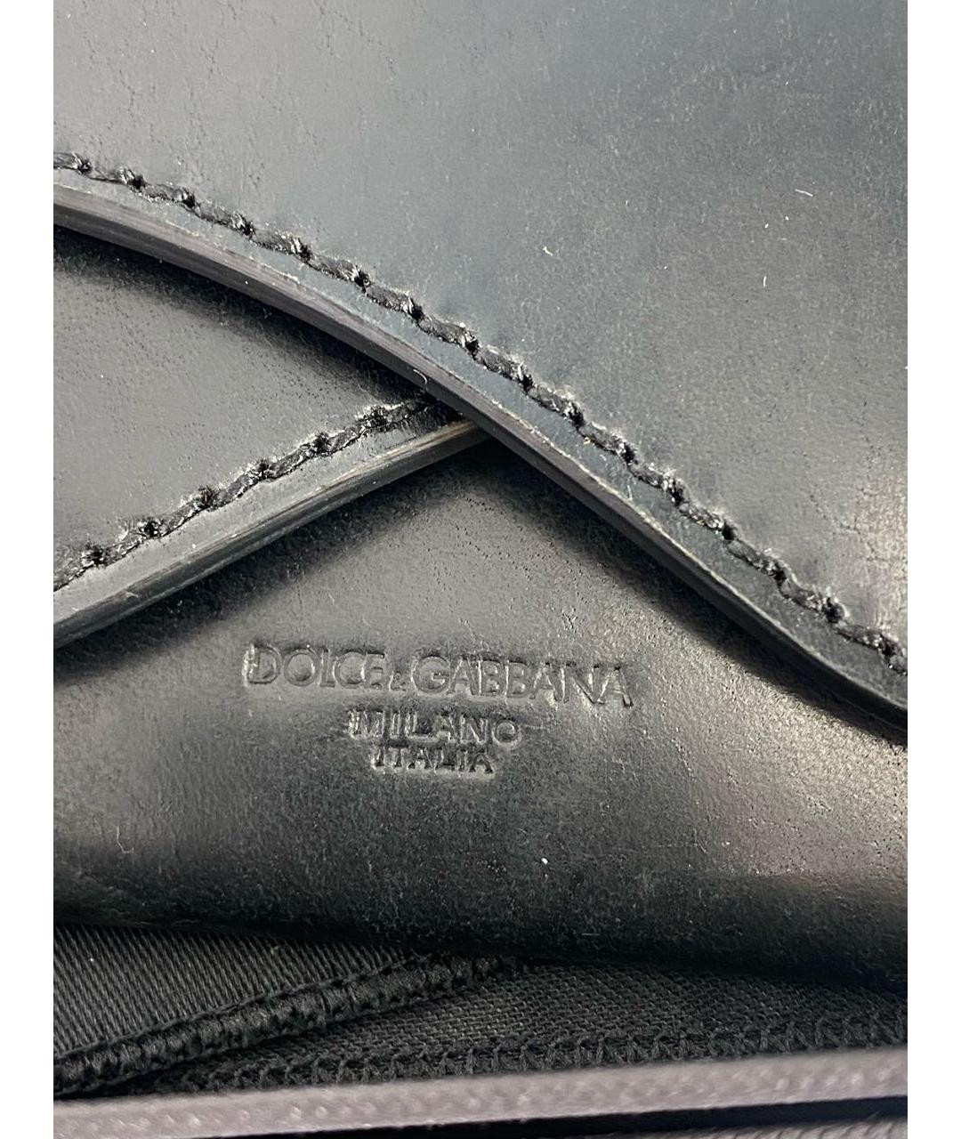 DOLCE&GABBANA Черный кожаный кардхолдер, фото 8