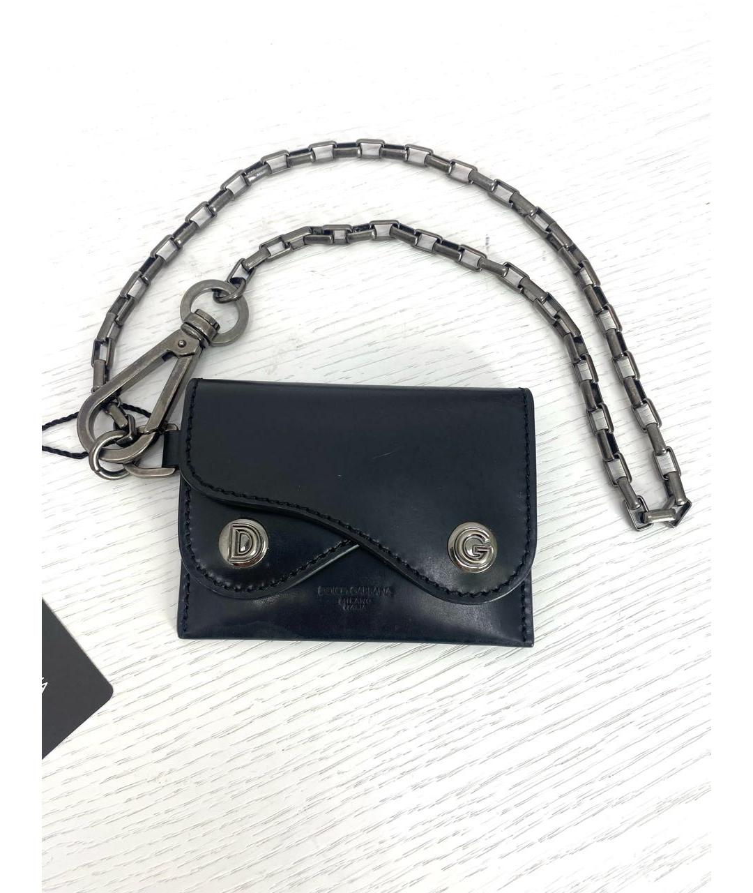 DOLCE&GABBANA Черный кожаный кардхолдер, фото 9