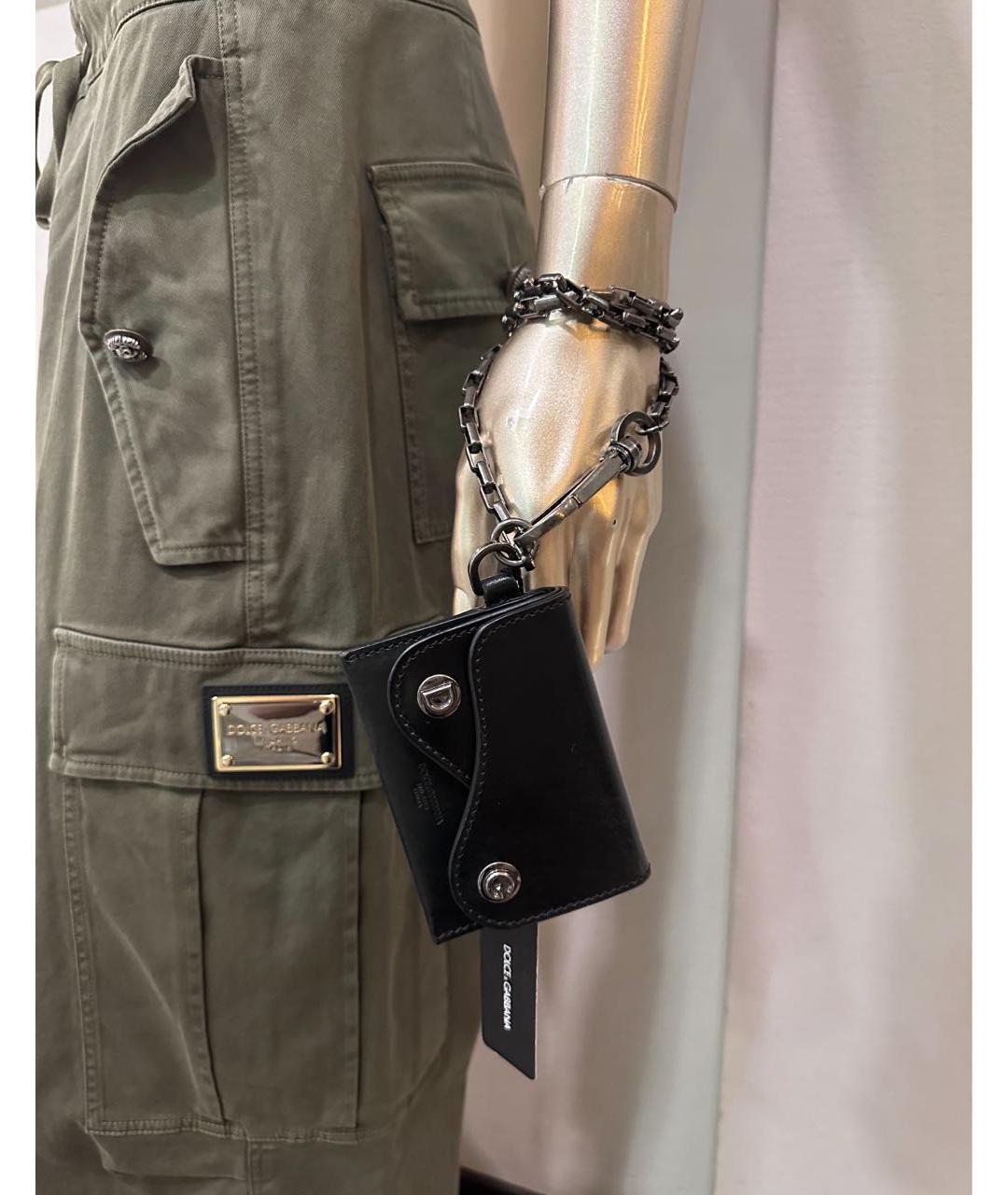 DOLCE&GABBANA Черный кожаный кардхолдер, фото 6