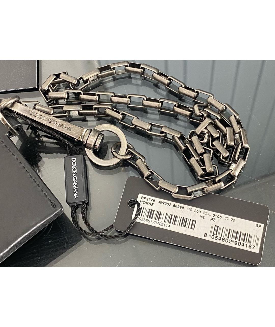 DOLCE&GABBANA Черный кожаный кардхолдер, фото 4