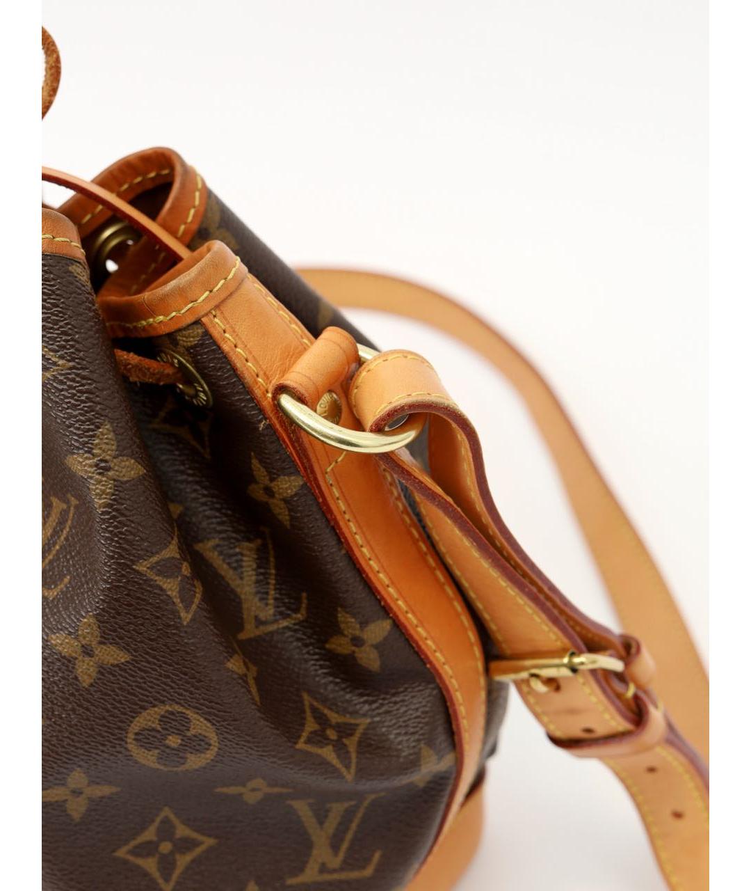 LOUIS VUITTON Коричневая кожаная сумка тоут, фото 6