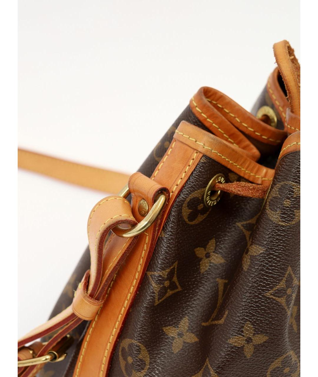 LOUIS VUITTON Коричневая кожаная сумка тоут, фото 5