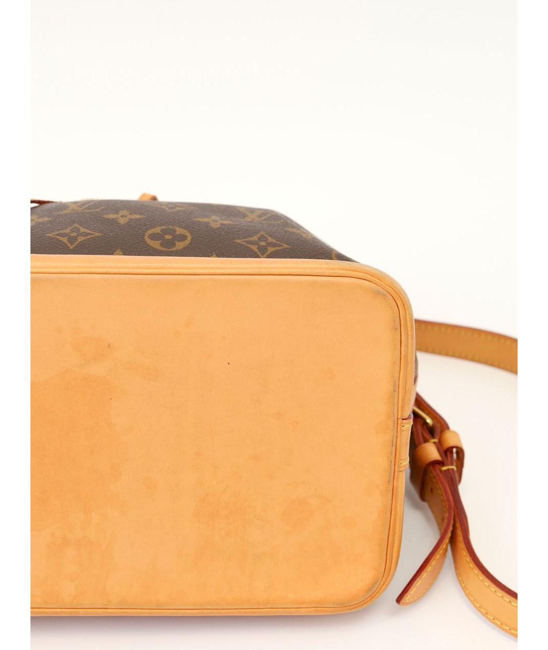 LOUIS VUITTON Коричневая кожаная сумка тоут, фото 8